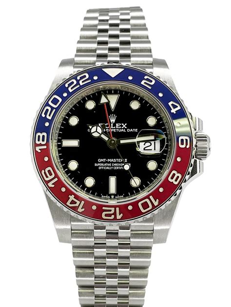 rolex gmt-master ii in stainless steel pepsi|rolex pepsi price chart.